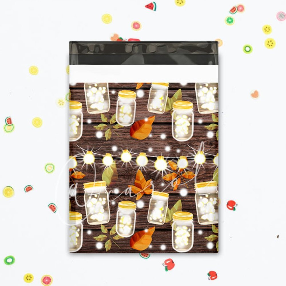 20 10x13 Fall Mason Jar Poly Mailers Price is FIRM